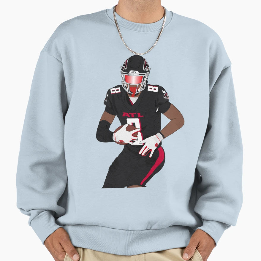 Kyle Pitts Falcons Png T-Shirt - Custom Art Print Men Women - T-Shirt, Sweatshirt, Hoodie