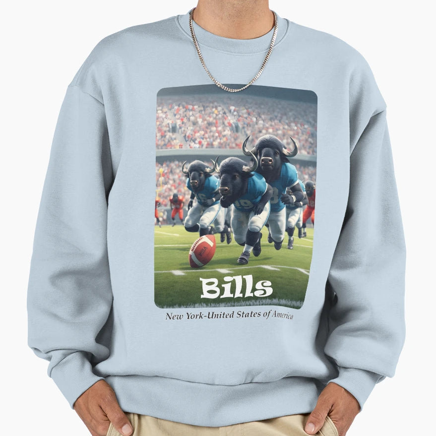 American Football Team Playing Sweatshirt - Minimalist Print for Adults - T-Shirt, Sweatshirt, Hoodie