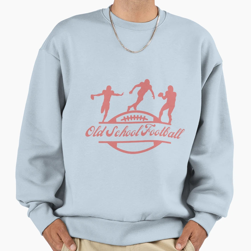 Old School Football Sweatshirt - Custom Art Print for Adults - T-Shirt, Sweatshirt, Hoodie
