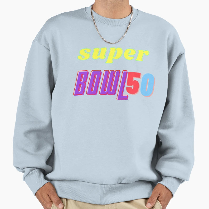 Super Bowl 50 Sweatshirt - Custom Art Print for Adults - T-Shirt, Sweatshirt, Hoodie