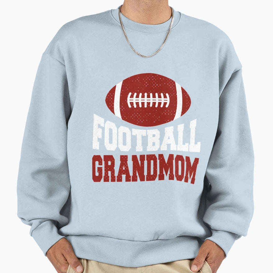 Proud Grandmom American Football Player Sweatshirt - Unique Graphic Unisex - T-Shirt, Sweatshirt, Hoodie