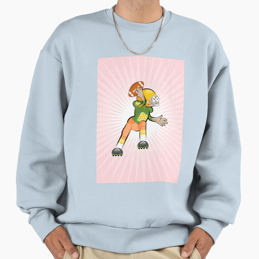 American Football Player Making Sweatshirt - Fun Novelty Design Unisex - T-Shirt, Sweatshirt, Hoodie