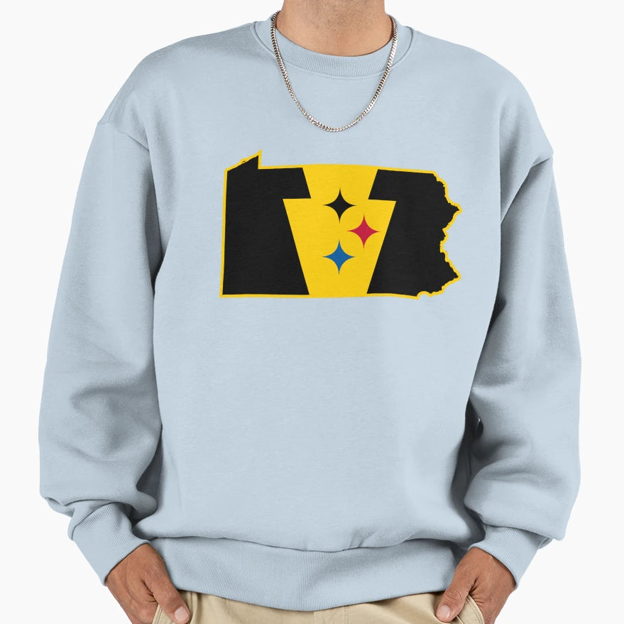 Pittsburgh Football Keystone Flag Sweatshirt - Unique Graphic for Adults - T-Shirt, Sweatshirt, Hoodie