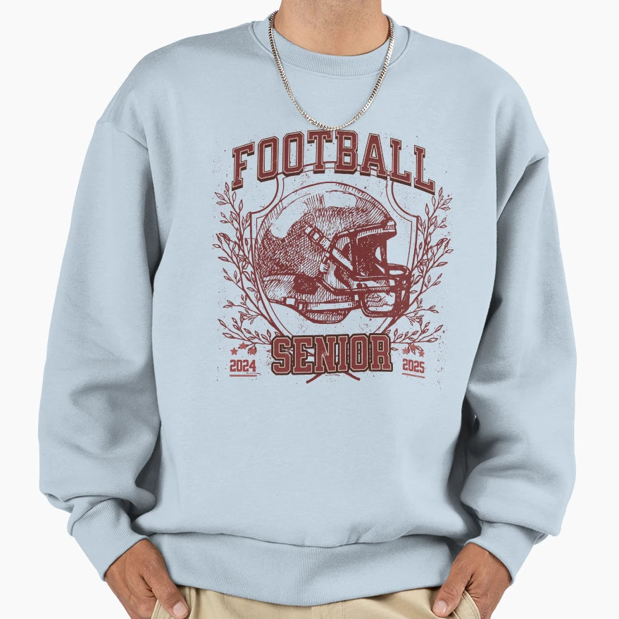 Football Senior 2024 2025 Sweatshirt - Aesthetic Graphic for Adults - T-Shirt, Sweatshirt, Hoodie
