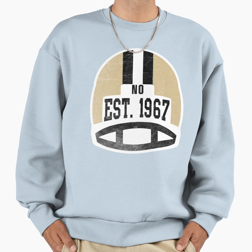 New Orleans Throwback Football Sweatshirt - Casual Everyday Wear Unisex - T-Shirt, Sweatshirt, Hoodie