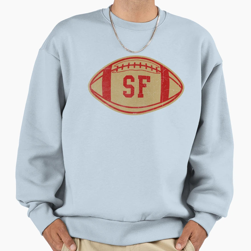 San Francisco Throwback Football Sweatshirt - Custom Art Print Men Women - T-Shirt, Sweatshirt, Hoodie