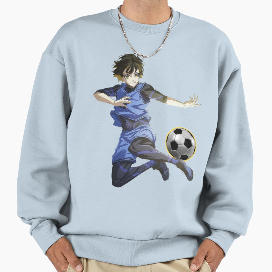 Bleu Lock Sweatshirt - Unique Graphic for Adults - T-Shirt, Sweatshirt, Hoodie