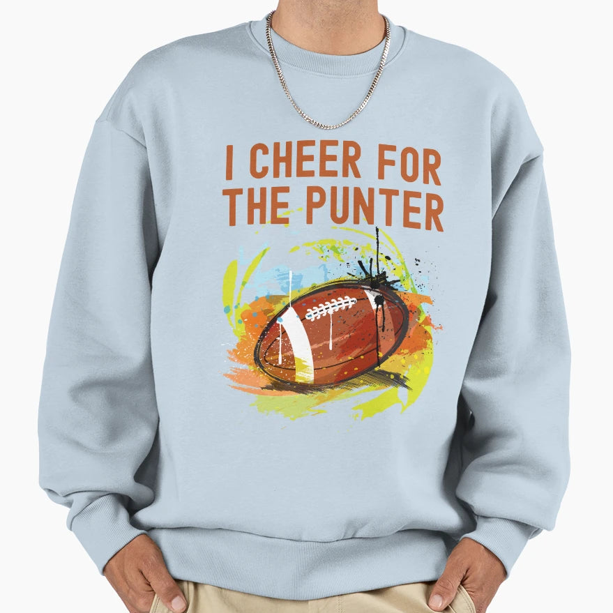 I Cheer Punter Colorful Football Sweatshirt - Minimalist Print Men Women - T-Shirt, Sweatshirt, Hoodie