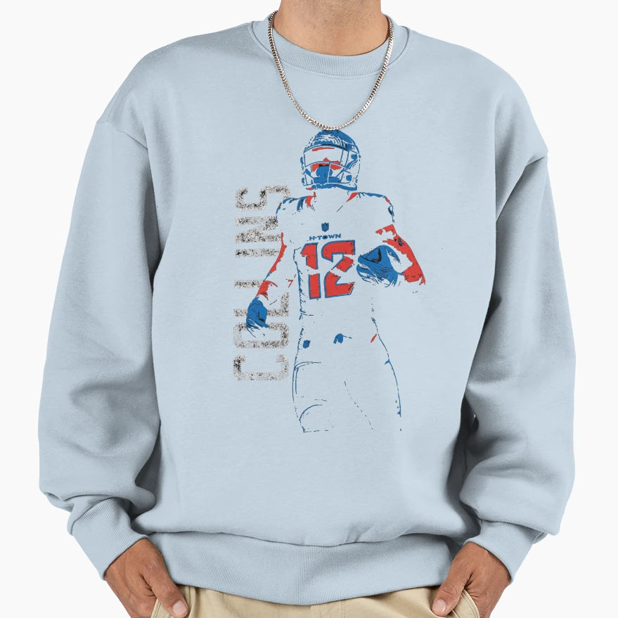 Nico Collins 12 H Town Football Sweatshirt - Custom Art Print Unisex - T-Shirt, Sweatshirt, Hoodie