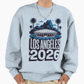 Los Angeles 2026 Palm Tree Sunset V22 T-Shirt - Novelty Apparel Unisex - T-Shirt, Sweatshirt, Hoodie