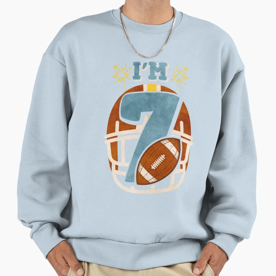 American Football Birthday 7 T-Shirt - Graphic Print Men Women - T-Shirt, Sweatshirt, Hoodie