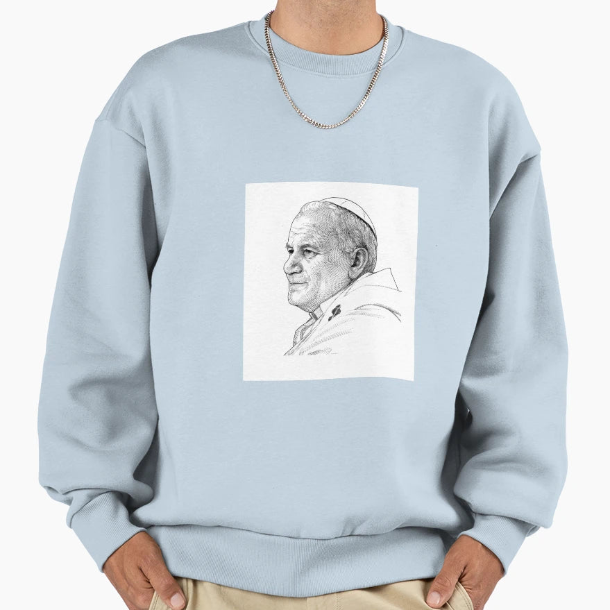 Jhon Paul Ii Sweatshirt - Casual Everyday Wear Men Women - T-Shirt, Sweatshirt, Hoodie