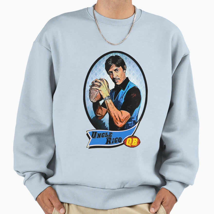 Uncle Rico Football Card Sweatshirt - Custom Art Print for Adults - T-Shirt, Sweatshirt, Hoodie