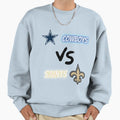 Cowboys Vs Saints Sweatshirt - Graphic Print Unisex - T-Shirt, Sweatshirt, Hoodie