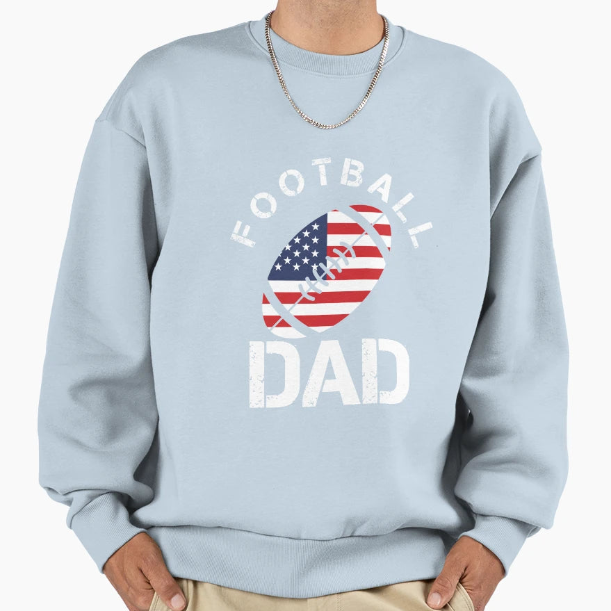 Football Dad Sweatshirt - Minimalist Print for Adults - T-Shirt, Sweatshirt, Hoodie