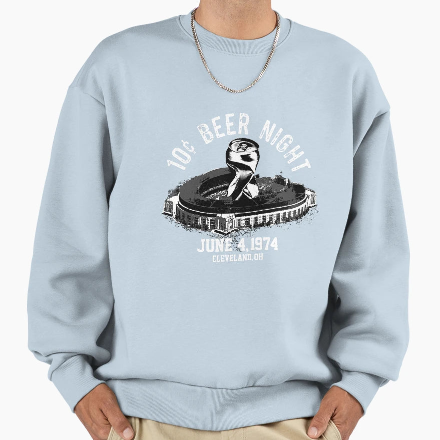 Ten Cent Beer Night Cleveland Baseball Sweatshirt - Unique Graphic Unisex - T-Shirt, Sweatshirt, Hoodie