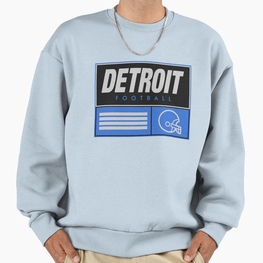 Detroit Football Sweatshirt - Trendy Graphic Unisex - T-Shirt, Sweatshirt, Hoodie