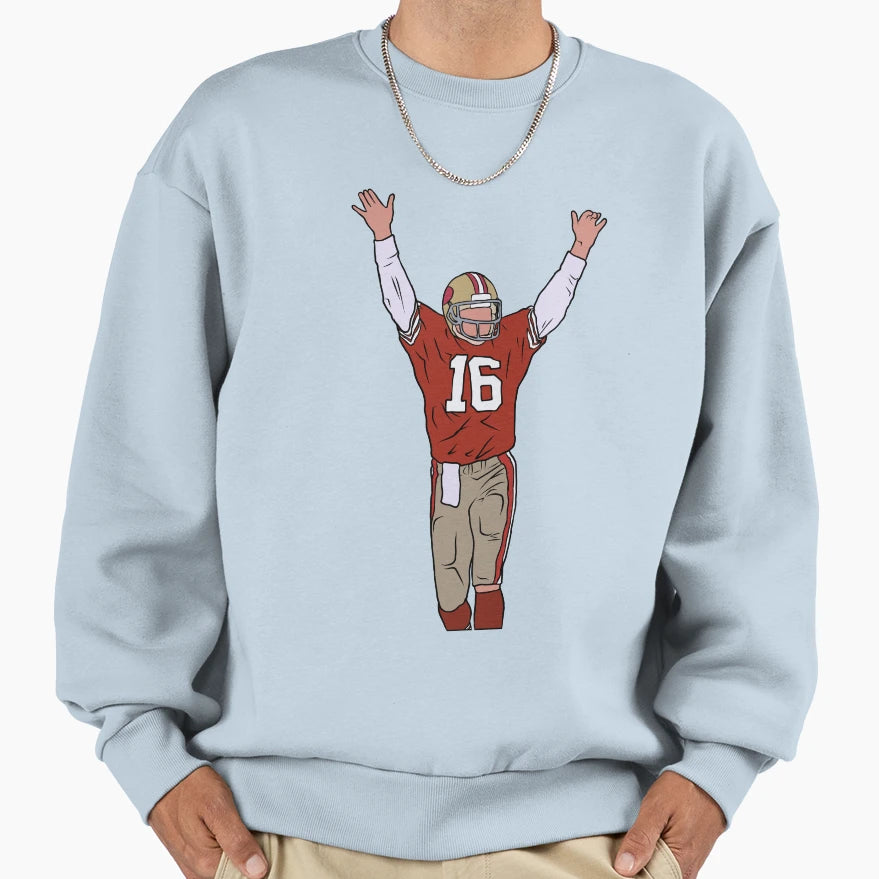 Joe Montana Celebration Sweatshirt - Streetwear Style Men Women - T-Shirt, Sweatshirt, Hoodie