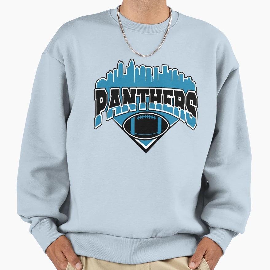 Panthers Football Skyline Football Team Sweatshirt - Trendy Graphic Unisex - T-Shirt, Sweatshirt, Hoodie