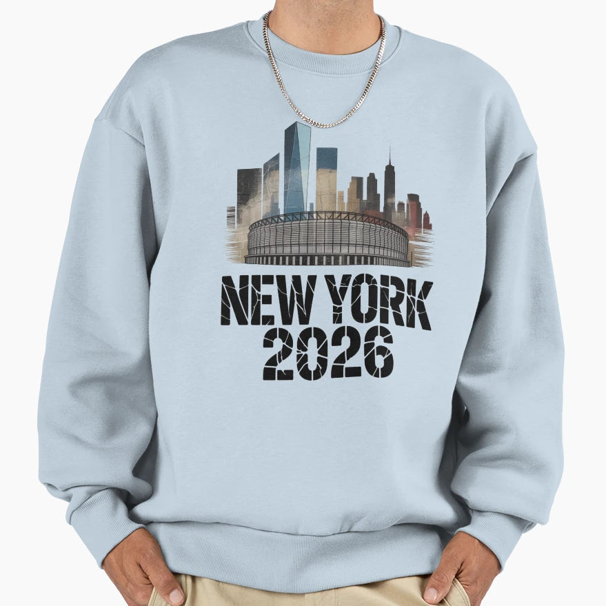 New York 2026 Metlife Stadium Skyline V11 T-Shirt - Graphic Print Men Women - T-Shirt, Sweatshirt, Hoodie