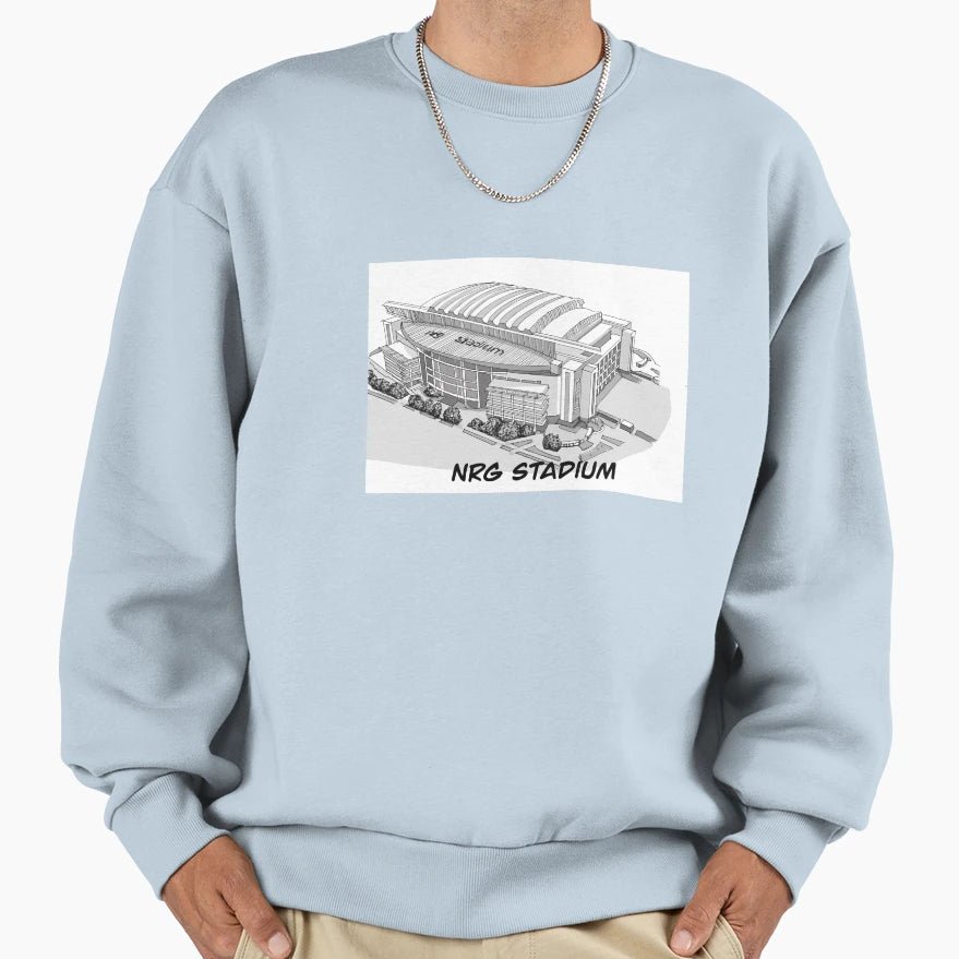 Drawing Sketching Nrg Stadium Texas Sweatshirt - Custom Art Print Men Women - T-Shirt, Sweatshirt, Hoodie