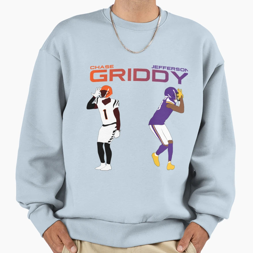 Griddy Duo JJ And Jamarr Chase T-Shirt - Trendy Graphic Unisex - T-Shirt, Sweatshirt, Hoodie