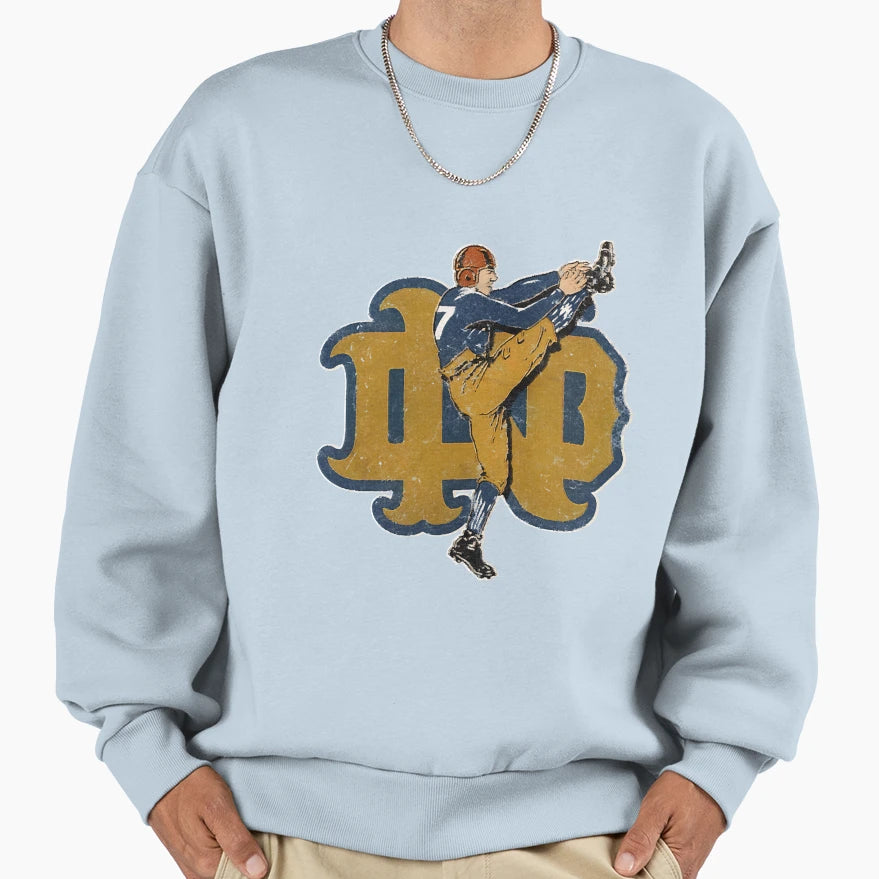 Football Player Kicking Sweatshirt - Aesthetic Graphic Men Women - T-Shirt, Sweatshirt, Hoodie