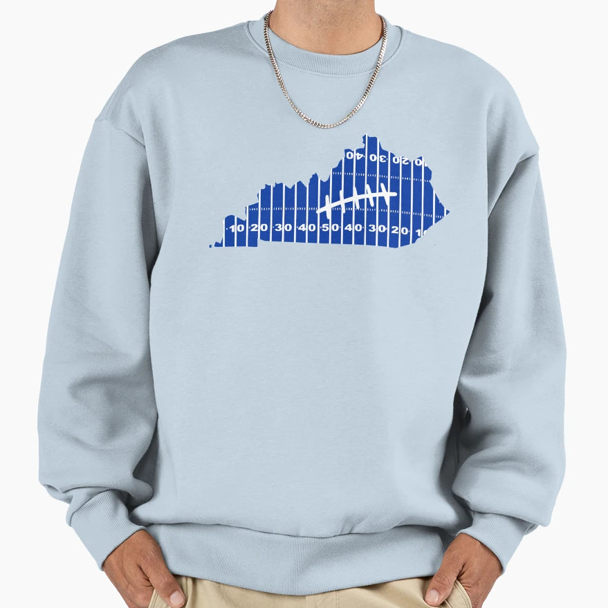 Kentucky Blue Football Field Sweatshirt - Fun Novelty Design Unisex - T-Shirt, Sweatshirt, Hoodie