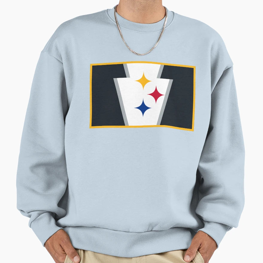 Pittsburgh Football Keystone Flag Sweatshirt - Custom Art Print Unisex - T-Shirt, Sweatshirt, Hoodie