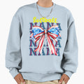 Patriotic Softball Nana Bow Sweatshirt - Trendy Graphic Men Women - T-Shirt, Sweatshirt, Hoodie