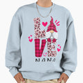 Nn Love Leopard Plaid Gnome Nana Sweatshirt - Custom Art Print Men Women - T-Shirt, Sweatshirt, Hoodie