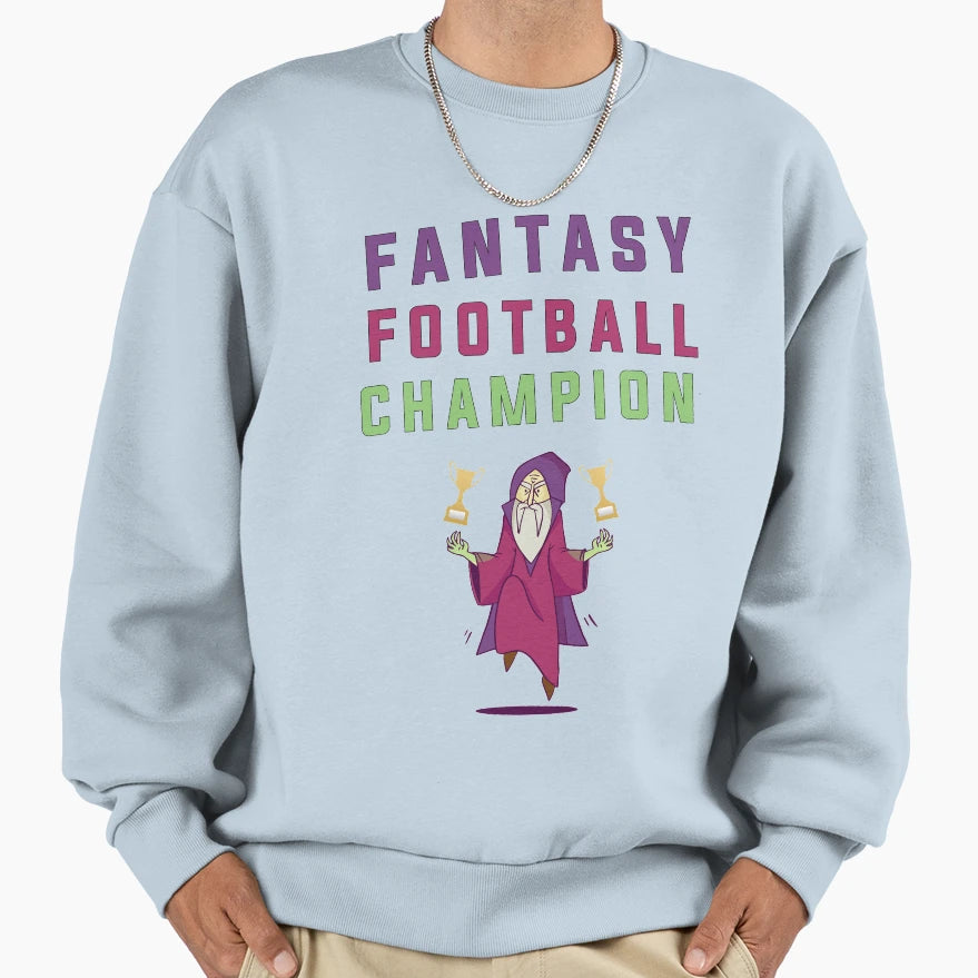 Fantasy Football Champion Funny Sweatshirt - Minimalist Print for Adults - T-Shirt, Sweatshirt, Hoodie