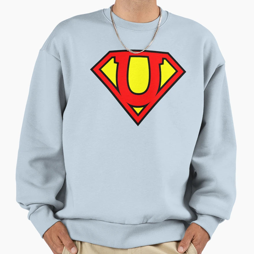 Letter U Super Letter Vol 1 Sweatshirt - Trendy Graphic for Adults - T-Shirt, Sweatshirt, Hoodie