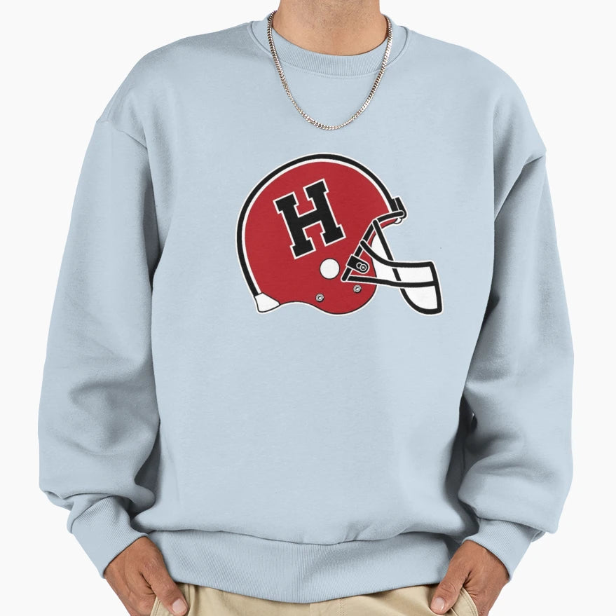 College Football Helmet University Sweatshirt - Novelty Apparel for Adults - T-Shirt, Sweatshirt, Hoodie
