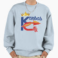 Kansas City Sports Hybrid Fan Gift Sweatshirt - Graphic Print Unisex - T-Shirt, Sweatshirt, Hoodie