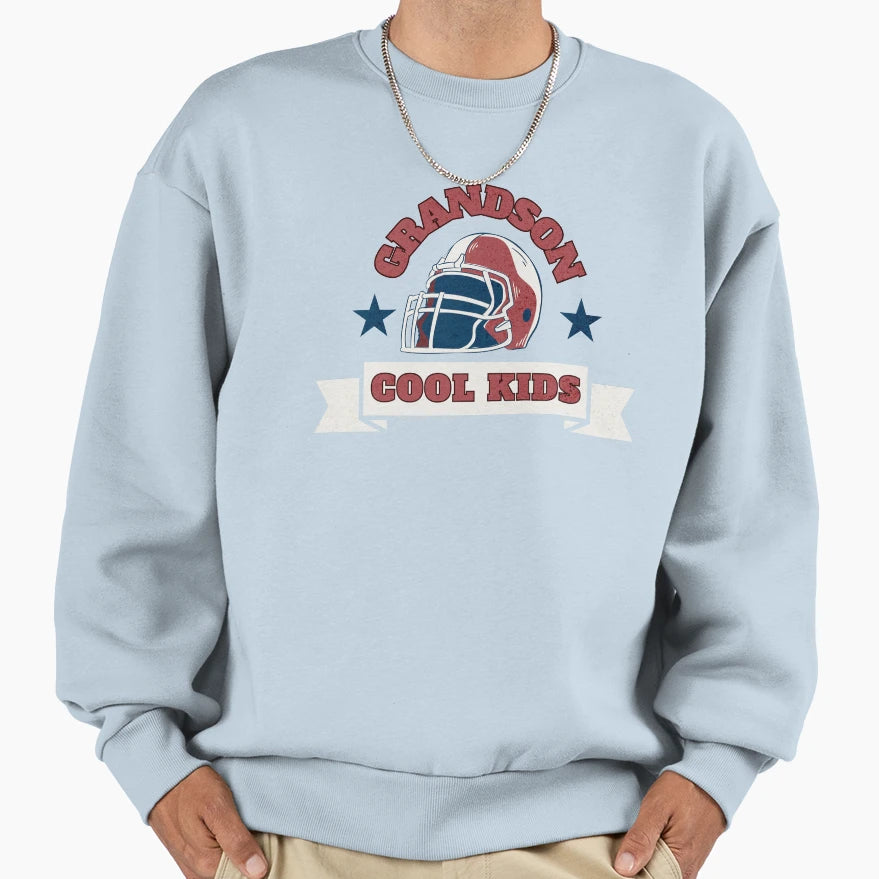 Grandson Football Helmet Sweatshirt - Trendy Graphic for Adults - T-Shirt, Sweatshirt, Hoodie