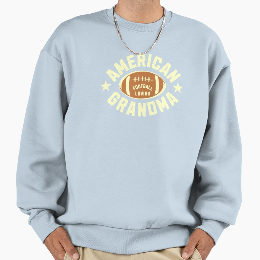 American Football Loving Grandma Sweatshirt - Trendy Graphic for Adults - T-Shirt, Sweatshirt, Hoodie