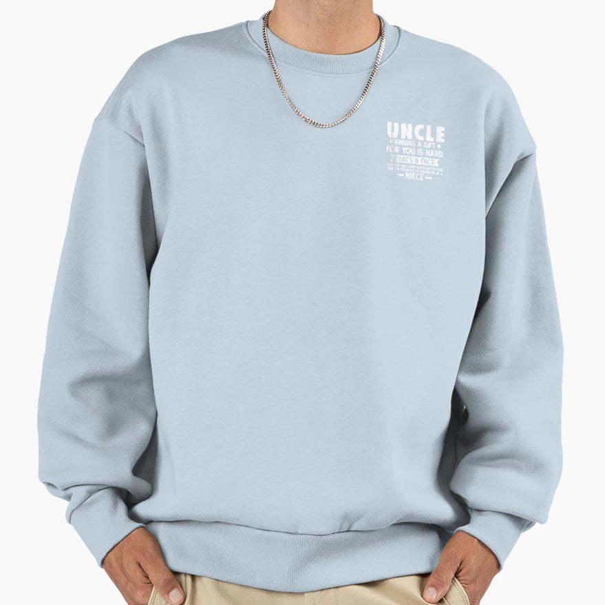 Mens Uncle Finding You Is Hard Uncle Sweatshirt - Minimalist Print Unisex - T-Shirt, Sweatshirt, Hoodie