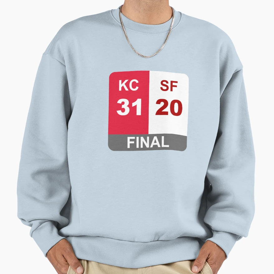 Super Bowl Liv Final Score Sweatshirt - Streetwear Style for Adults - T-Shirt, Sweatshirt, Hoodie