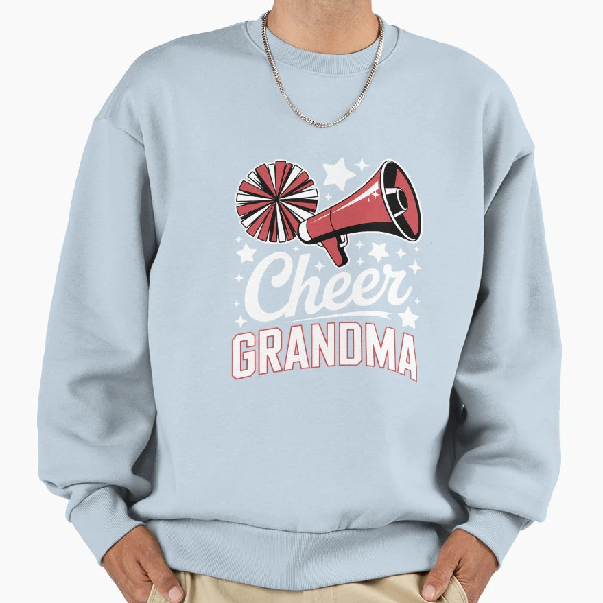 Cheer Grandma Cheerleader Grandma Sweatshirt - Custom Art Print Men Women - T-Shirt, Sweatshirt, Hoodie