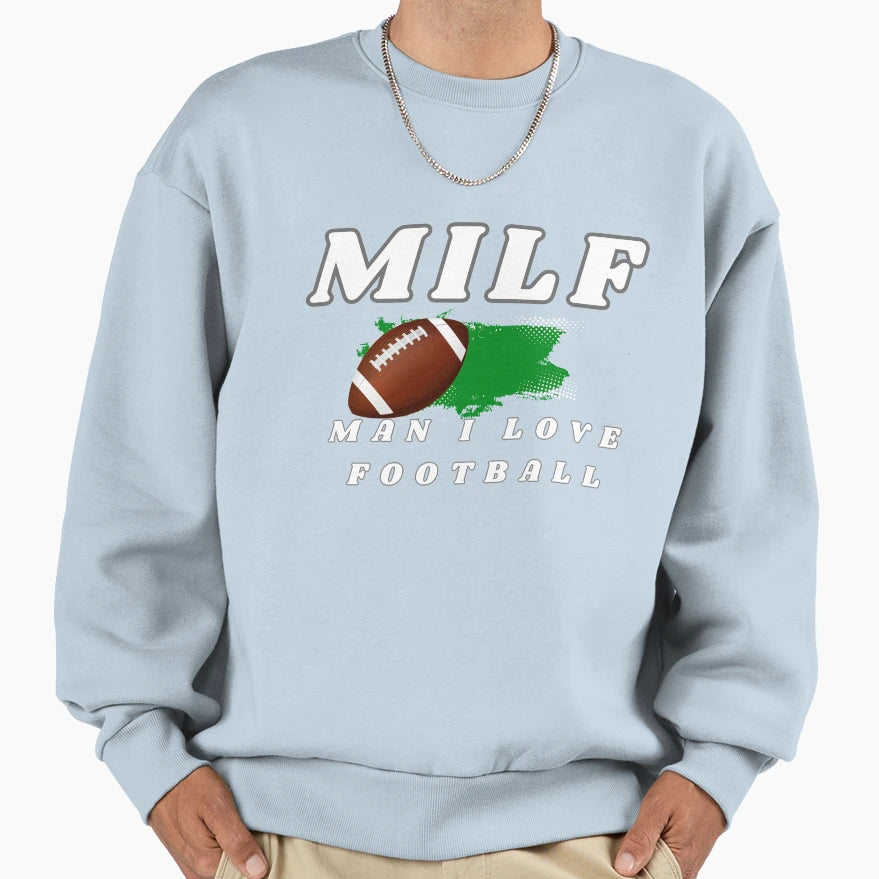 I Love Football Sweatshirt - Minimalist Print for Adults - T-Shirt, Sweatshirt, Hoodie