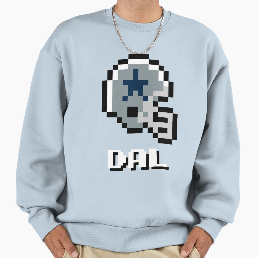 Dallas Tecmo Super Bowl Football Sweatshirt - Novelty Apparel for Adults - T-Shirt, Sweatshirt, Hoodie