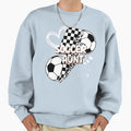 Trendy Soccer Aunt Checkered Sweatshirt - Graphic Print for Adults - T-Shirt, Sweatshirt, Hoodie