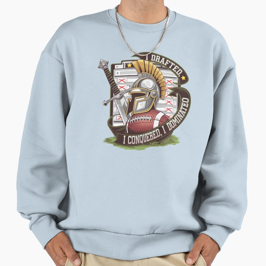 Fantasy Football Champion Dominated Sweatshirt - Unique Graphic for Adults - T-Shirt, Sweatshirt, Hoodie
