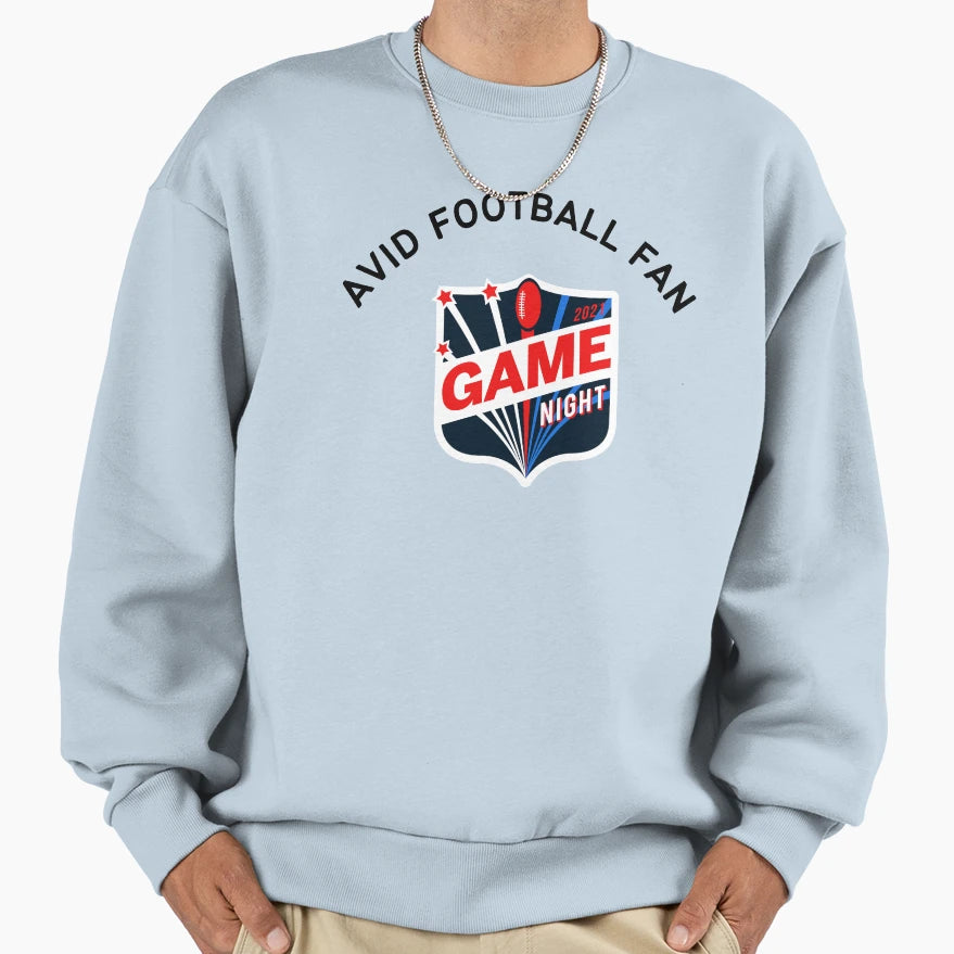 Avid Football Fan Football Sweatshirt - Unique Graphic Unisex - T-Shirt, Sweatshirt, Hoodie