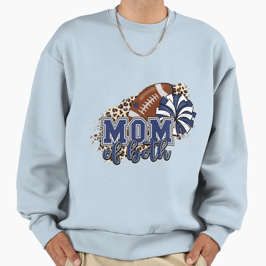 Fun Football And Cheer Mom Piece Mom Sweatshirt - Trendy Graphic Unisex - T-Shirt, Sweatshirt, Hoodie