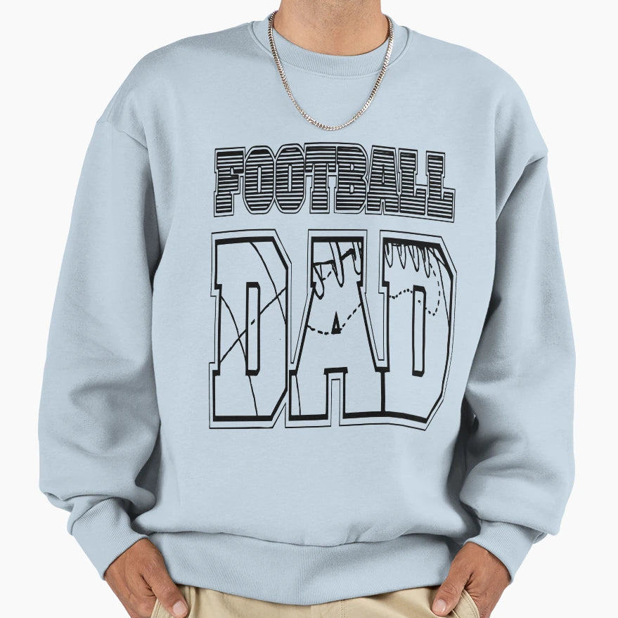 Football Dad Gift Sweatshirt - Minimalist Print for Adults - T-Shirt, Sweatshirt, Hoodie