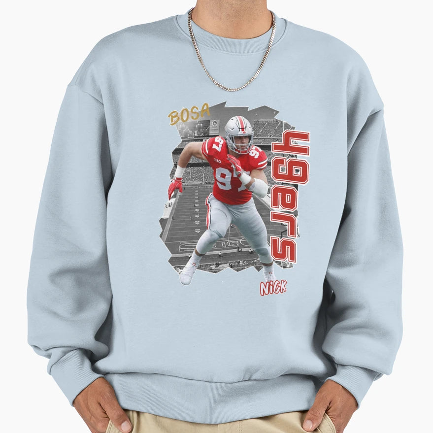 Touchdown Player Defensive End Sweatshirt - Aesthetic Graphic for Adults - T-Shirt, Sweatshirt, Hoodie