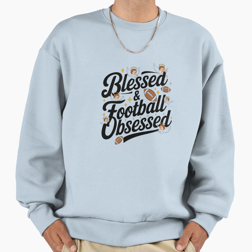 Blessed Football Sweatshirt - Custom Art Print Unisex - T-Shirt, Sweatshirt, Hoodie