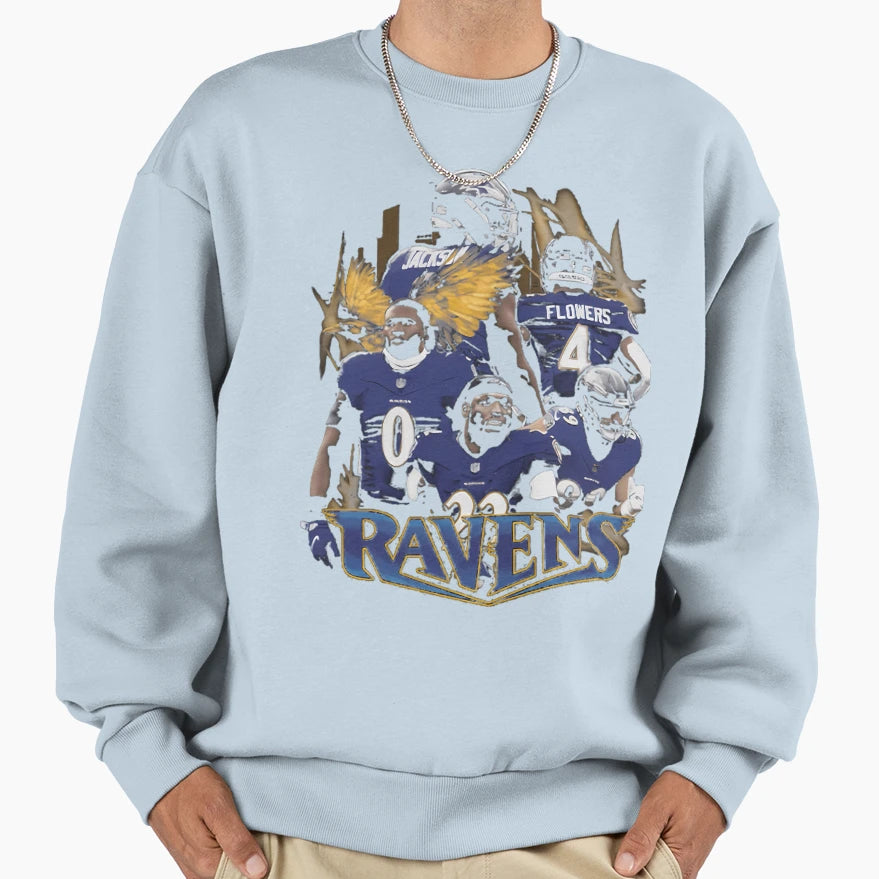 Baltimore Ravens Sweatshirt - Graphic Print Men Women - T-Shirt, Sweatshirt, Hoodie